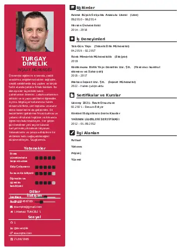 İnşaat Mühendisi Cv Örnekleri cv indir